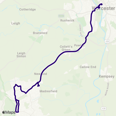 First Worcestershire Worcester Bus Station - Shelter Link Top map