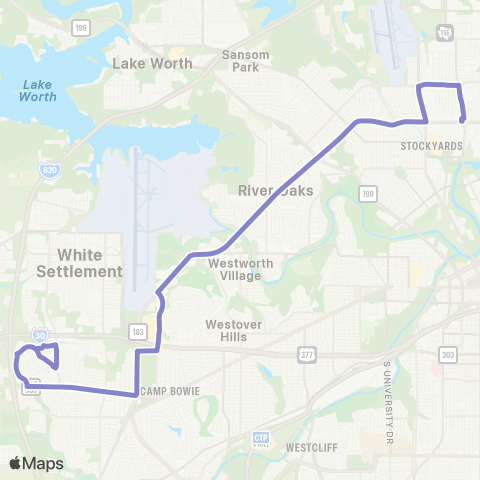Trinity Metro North Side Station / Normandale map