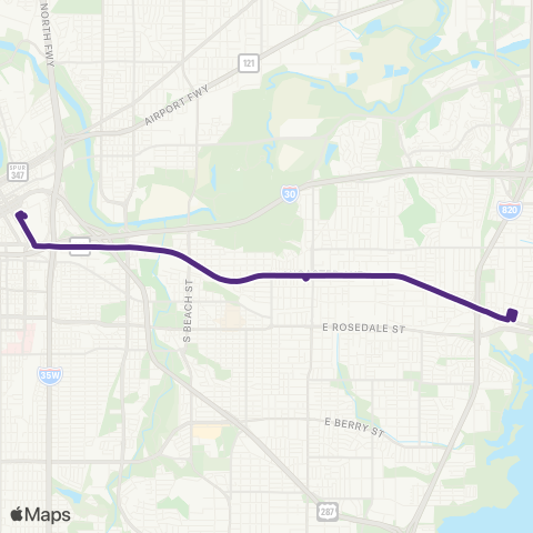 Trinity Metro Spur / East Lancaster map