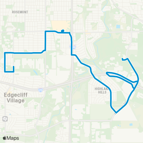 Trinity Metro Felix / Oak Grove map