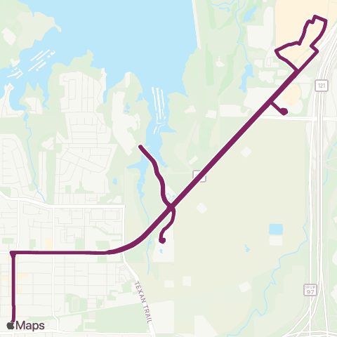 Grapevine Visitors Shuttle Grapevine Merlot Route map