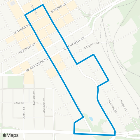 Trinity Metro Blue Line map