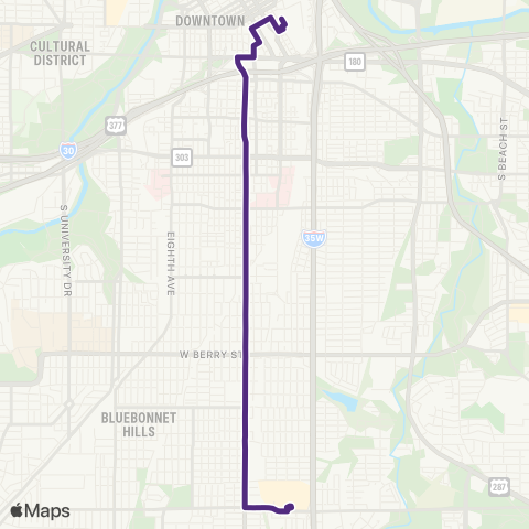 Trinity Metro Hemphill map