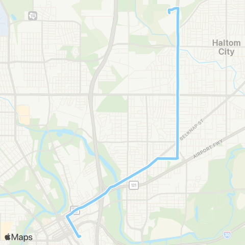 Trinity Metro N. Beach / Mercantile Center  Station map