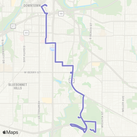 Trinity Metro Evans / TCC South map
