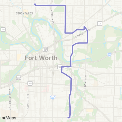 Trinity Metro Riverside / Sierra Vista map