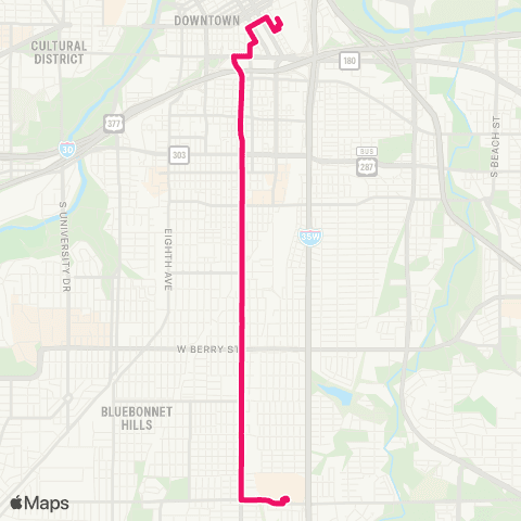 Trinity Metro La Linea Rosa map