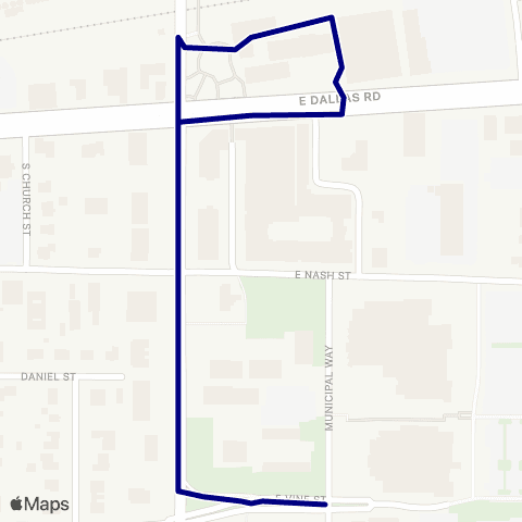 Trinity Metro Festive Route map