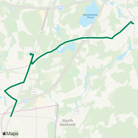 GATRA Attleboro / S Attleboro / N Attleboro map