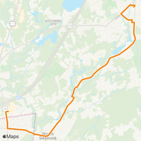 GATRA Seekonk / Attleboro map