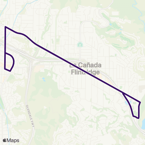 Glendale Beeline Montrose - La Canada High School map