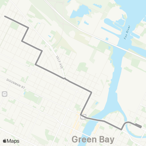 Green Bay Metro Silver map