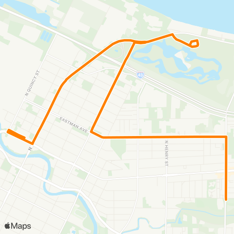 Green Bay Metro Orange map