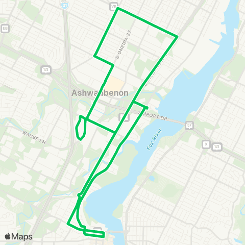 Green Bay Metro Quick Slant map
