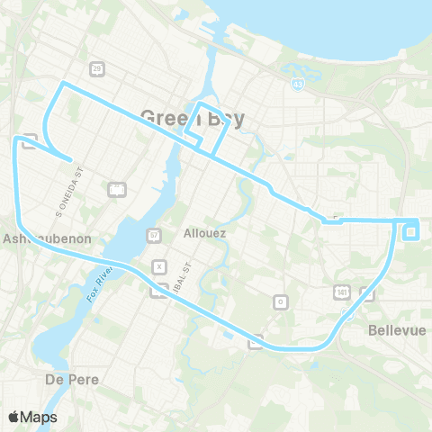 Green Bay Metro Qb Sneak map