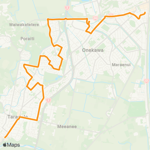 goBay Napier - Taradale - EIT map