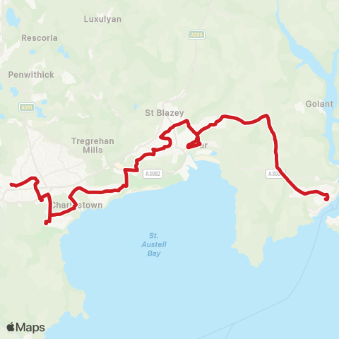 Go Cornwall Bus Main Car Park - Bus Station map