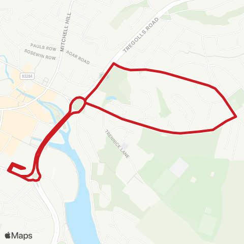 Go Cornwall Bus Temp Bus Station - Temp Bus Station map