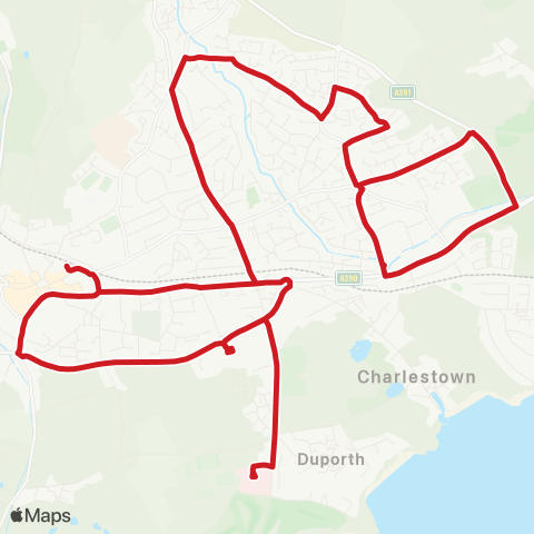 Go Cornwall Bus St Austell Hosp - St Austell Hosp map