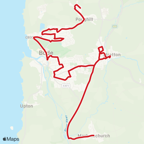 Go Cornwall Bus War Memorial - Trelawney Avenue map