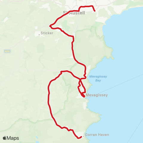 Go Cornwall Bus Asda - Car Park map