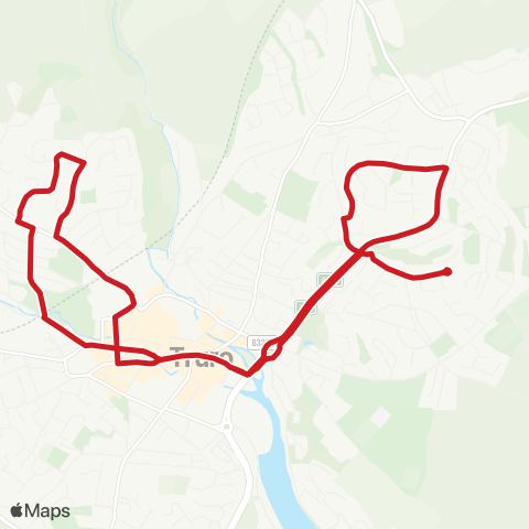 Go Cornwall Bus Haven House - Haven House map