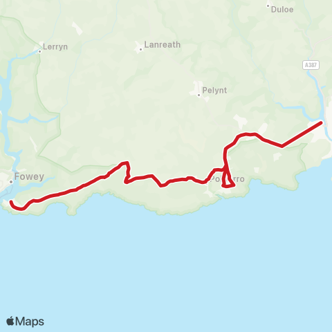Go Cornwall Bus Bridge - The Quay map