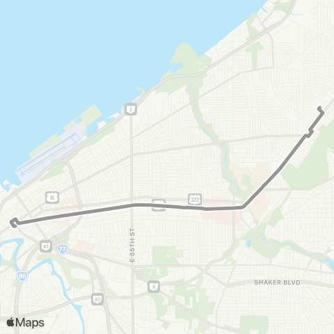 GCRTA Healthline map