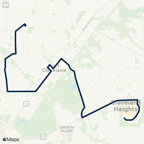 GCRTA Lee Blvd.–East 123 map