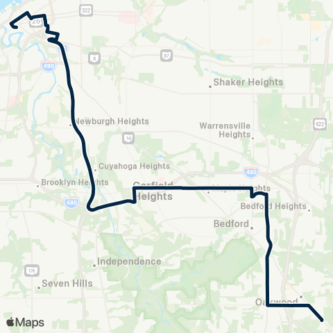 GCRTA Broadway–Libby map