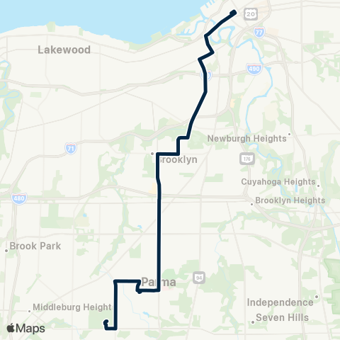 GCRTA Ridge–Fulton map
