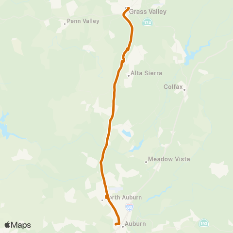 Nevada County Connects Grass Valley - Auburn map
