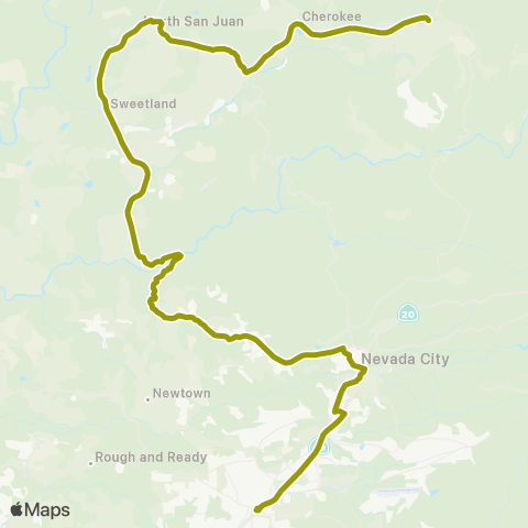 Nevada County Connects North San Juan map