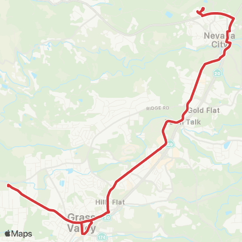 Nevada County Connects School Tripper map