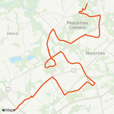 Gwinnett County Transit Peachtree Pkwy - Doraville map