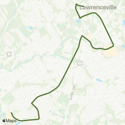 Gwinnett County Transit Sugarloaf - G-MAP Showcase Rt map