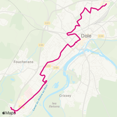 Grandole Mobilités Choisey Aut. - Dole Grandes Épenottes 1 map