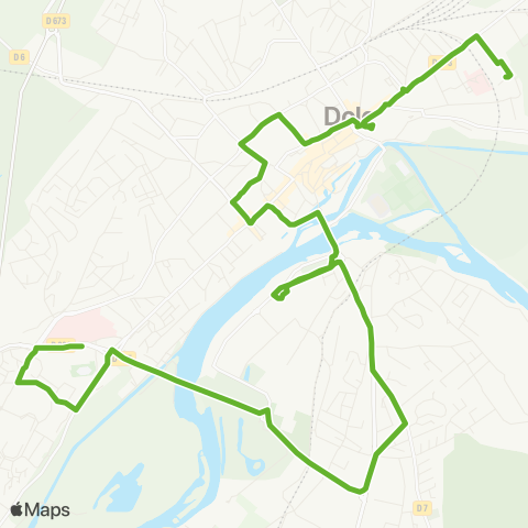 Grandole Mobilités Dole Lycée Duhamel - Dole la Paule map