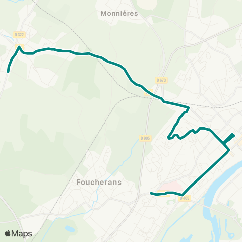 Grandole Mobilités Champvans - Dole map