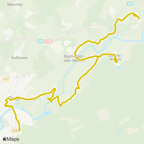 Grandole Mobilités Lavans-les-Dole - Dole map