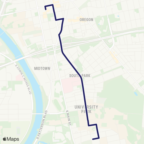 Greater Dayton RTA The Flyer map