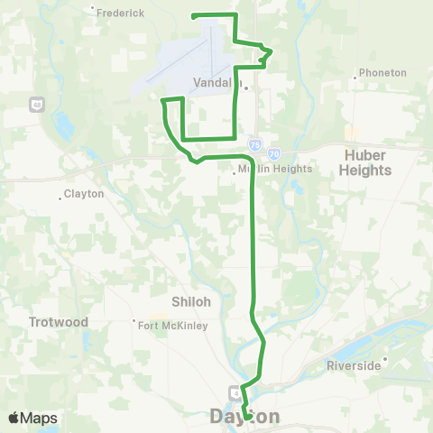 Greater Dayton RTA Route 44 map
