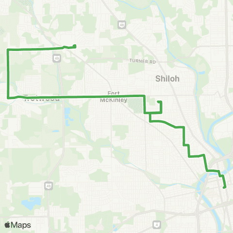 Greater Dayton RTA Route X12 map