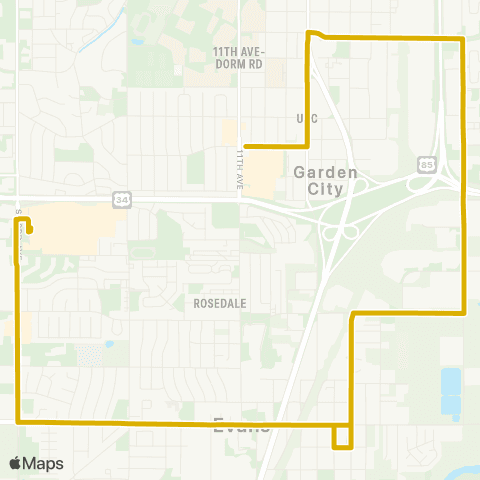 Greeley-Evans Transit 26th St / 11th Ave / WB-Greeley Mall TC map