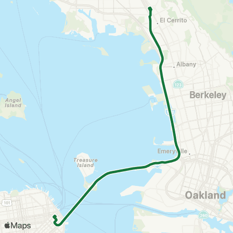 Golden Gate Transit Del Norte BART Station - San Francisco map