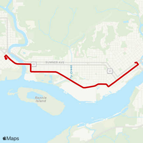 Grays Harbor Transit Port Dock Industrial Road map