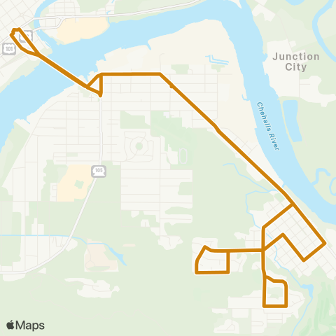 Grays Harbor Transit Cosmopolis map