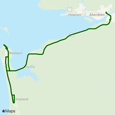 Grays Harbor Transit Westport - Grayland map