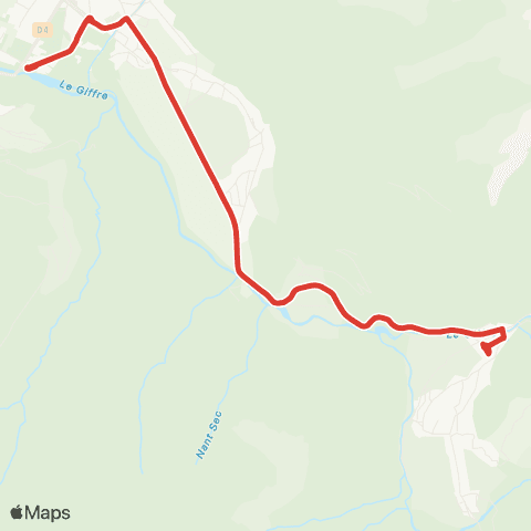 Les Navettes du Giffre Sixt-Fer-à-Cheval / Salvagny - Grand Massif Express map