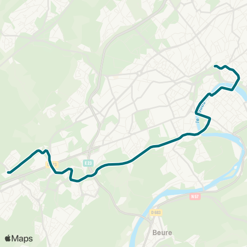 Ginko Hauts du Chazal ↔ Gare Viotte map